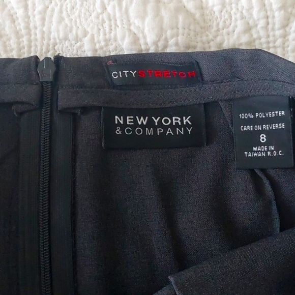 NYCo 8 Charcoal Gray Pencil Skirt Classic - Picture 3 of 7